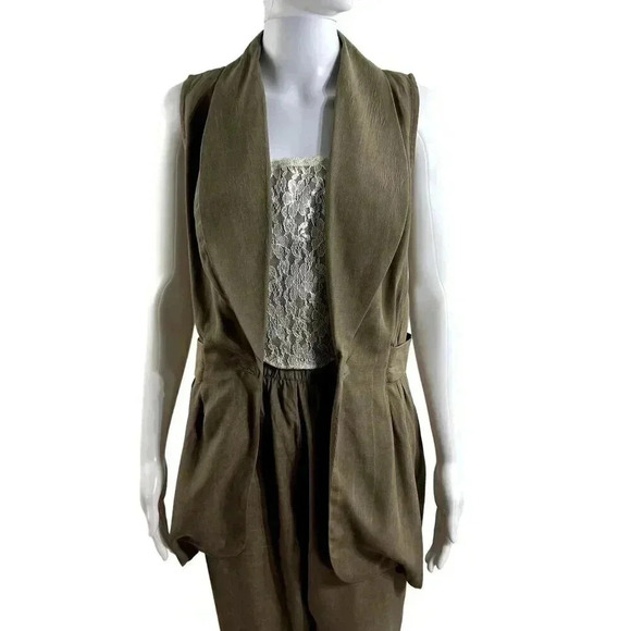 All That Jazz Vintage Womens Top/Jacket Pant Suit size 9/10 Minimalist - Picture 3 of 16